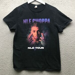 NLE Choppa NLE Tour T-Shirt Women's Medium M Short Sleeve Graphic Black Purple